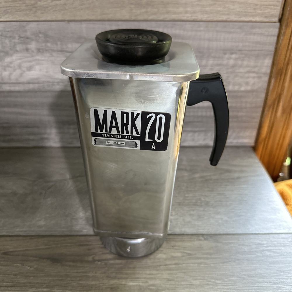 Pitcher‎ Vita Mix Mark 20 Model 517 Juice Blender Art Deco Stainless Steel Lid
